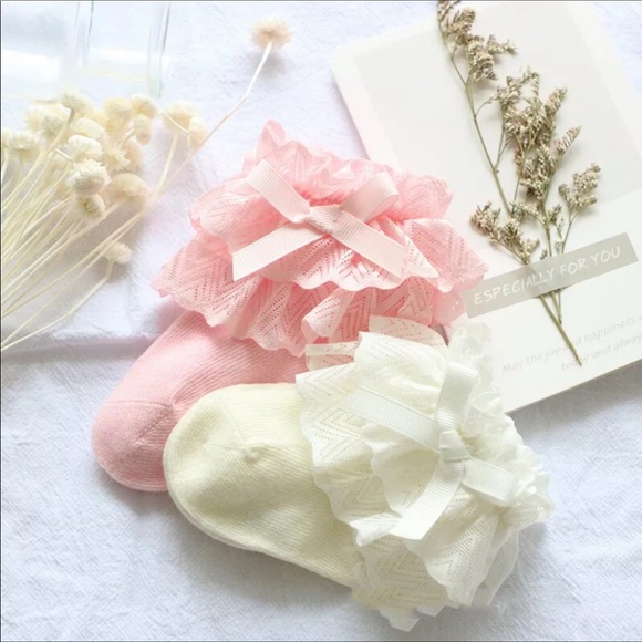 NWT Baby Lace Bows Princess Socks - Picture 9 of 12